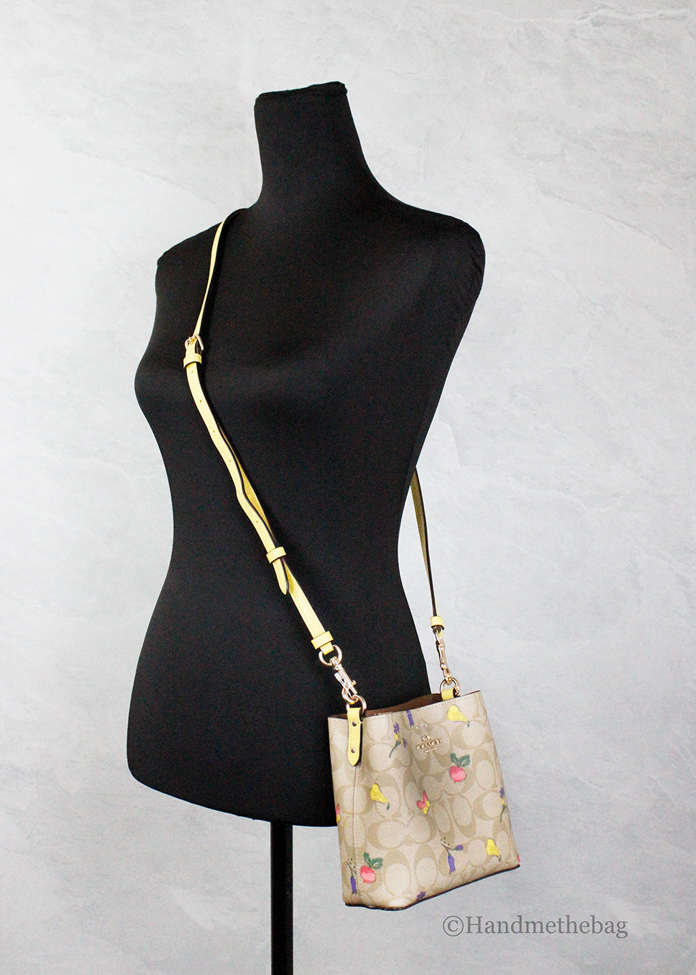 Coach Mini Town Bucket Signature Leather Dreamy Veggie Crossbody