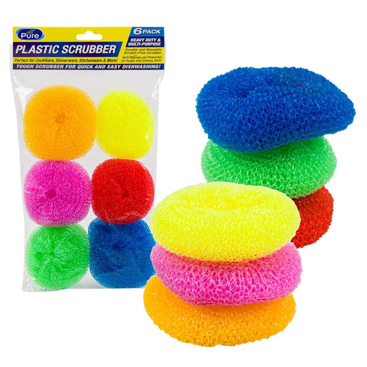 All Pure 6pc Plastic Scrubber