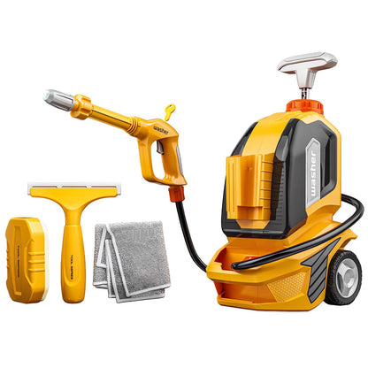 YEIBOBO ! Kids Water Pressure Washer Tools and ToysCar Washer with Scraper Sponge TowelToddler Pretend Playing Tools Car Wash Gun Manual PressureRole Playing Toy Water Gun Gift for Boys Girls…