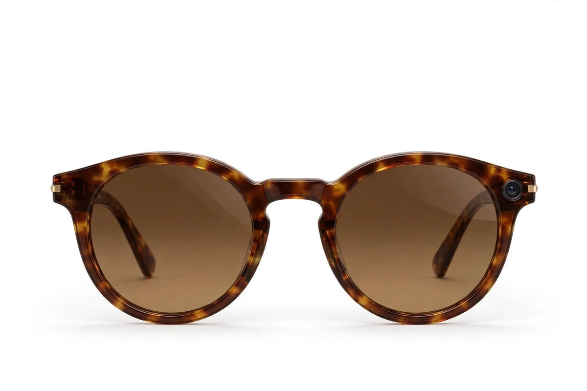 HAOGE AI Smart Glasses - Tortoise Frame