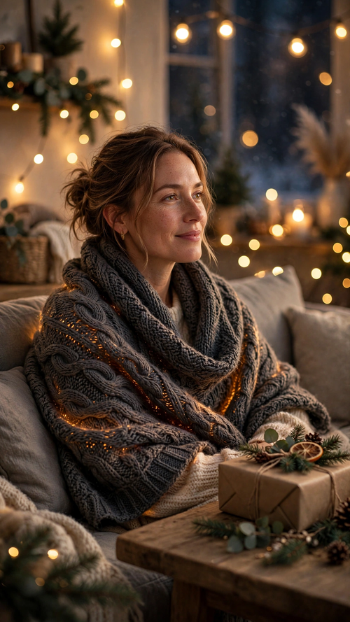 Heated Shawl – Neck & Shoulder Warmer for Winter