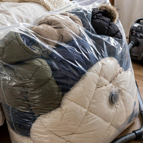 Vacuum Storage Bags 3-Pack — Space Saver for Clothes & Bedding